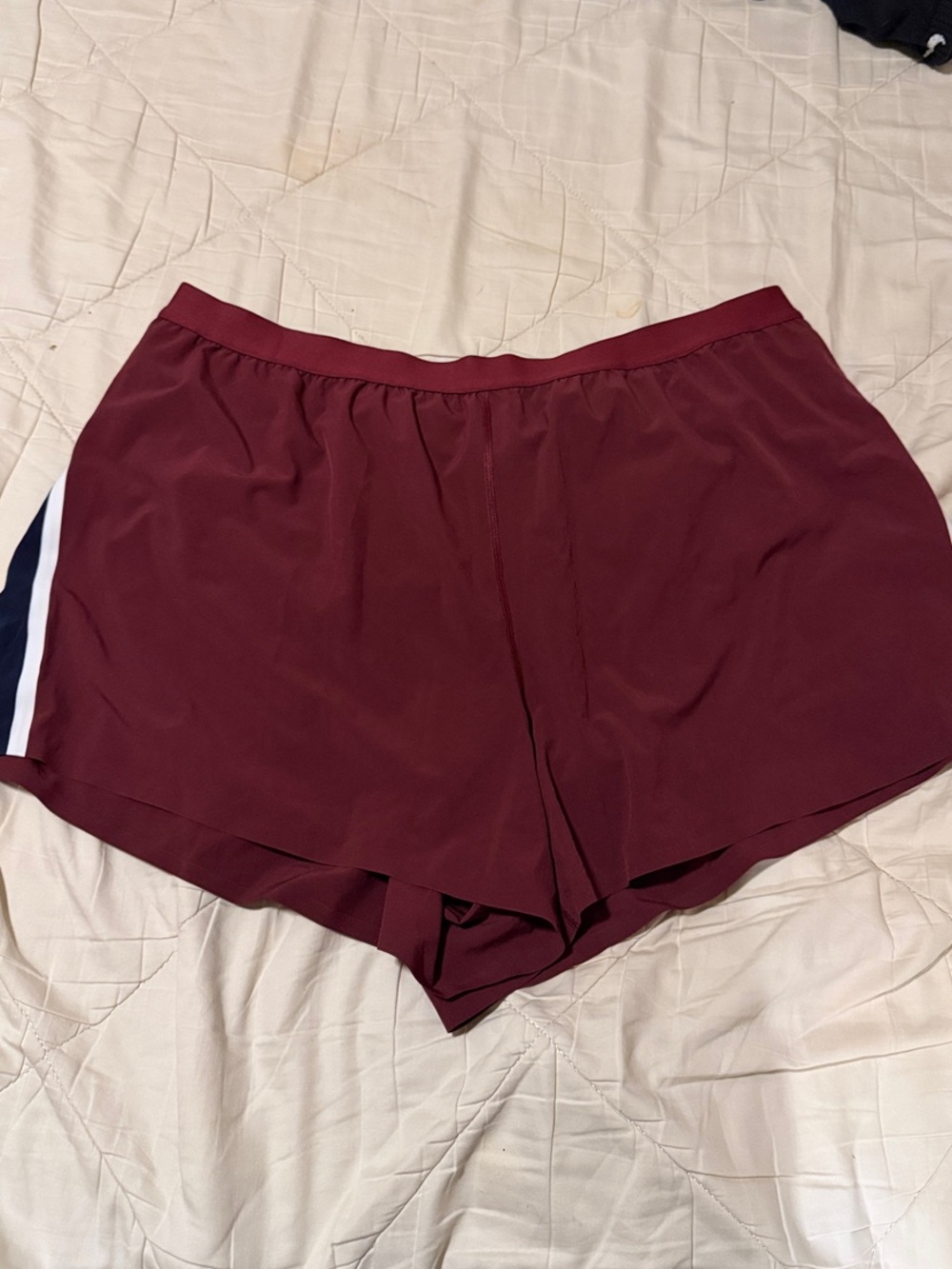 Women’s LuluLemon Maroon Athletic Shorts with Side Stripe